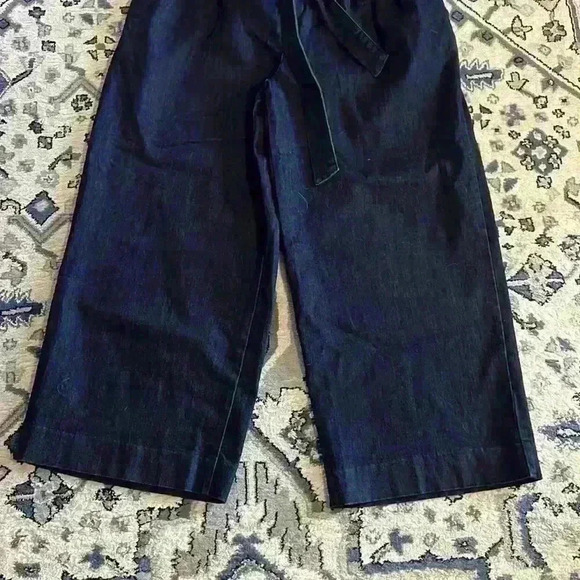 A New Day wide leg pleated jeans women’s dark blue size 12 stretch denim - Picture 4 of 8